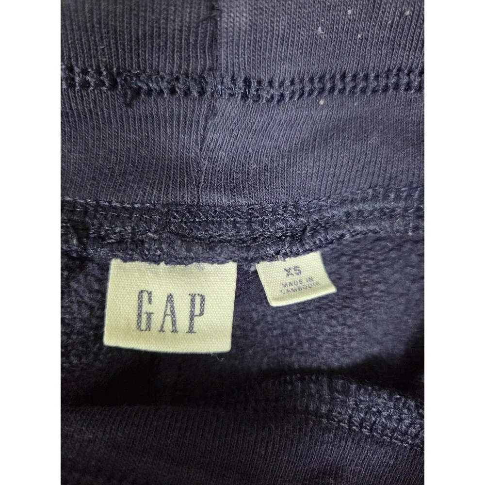 GAP Sweatpants XS Navy Blue Classic Joggers Logo Elastic Waist Drawstring Casual - Picture 7 of 7